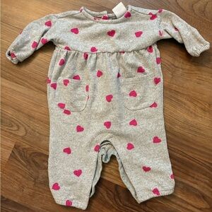 GAP gray/pink romper